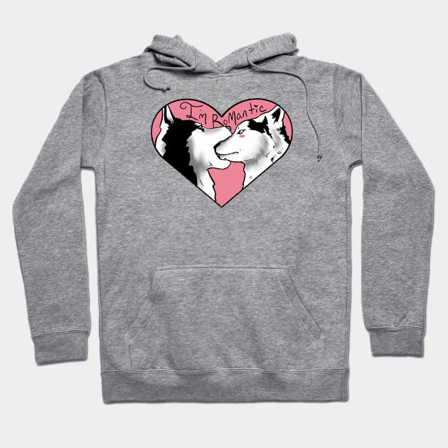 I'm Romantic Husky Love in a Heart Hoodie by Art Additive